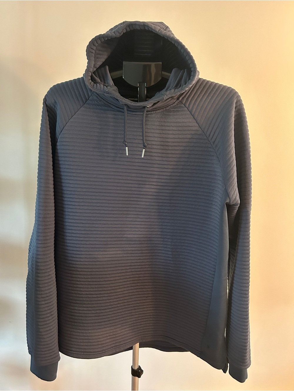 Men's Slate Ribbed Hoodie Sweatshirt